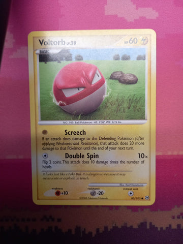 Pokemon Card Voltorb Stormfront Common 80/100 Near Mint