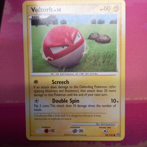 Pokemon Card Voltorb Stormfront Common 80/100 Near Mint