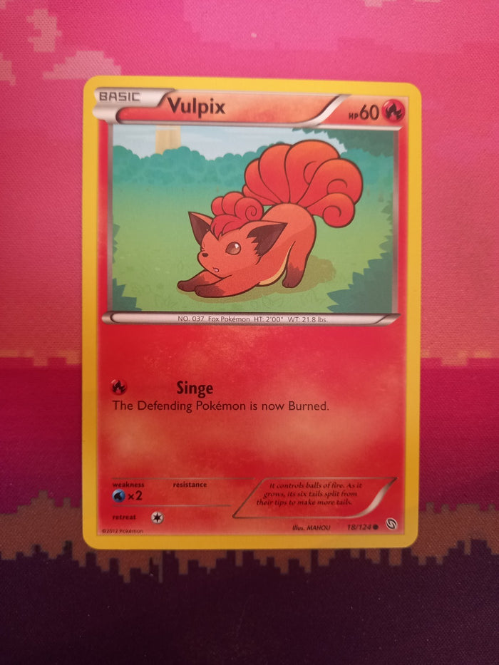Pokemon Card Vulpix Dragon Exalted 18/124 Near Mint