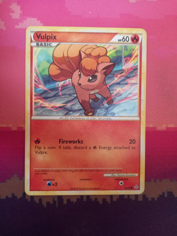 Pokemon Card Vulpix HS Unleashed 68/95 Near Mint