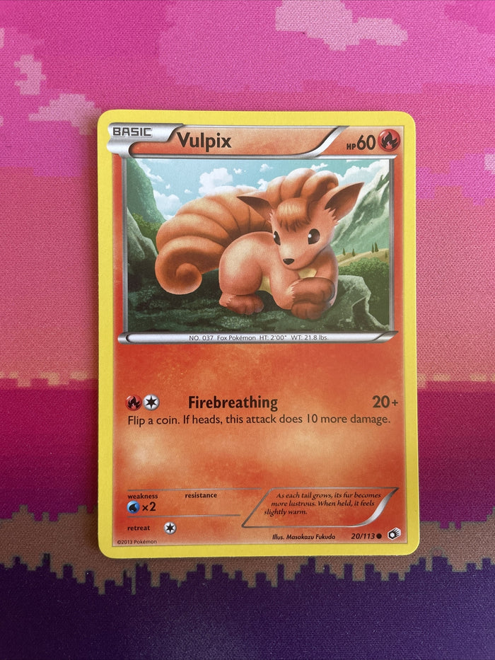Pokemon Card Vulpix Legendary Treasures Common 20/113 Near Mint