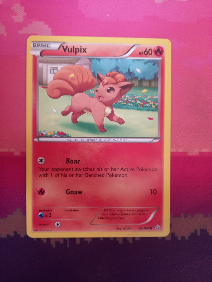 Pokemon Card Vulpix Primal Clash 20/160 Near Mint
