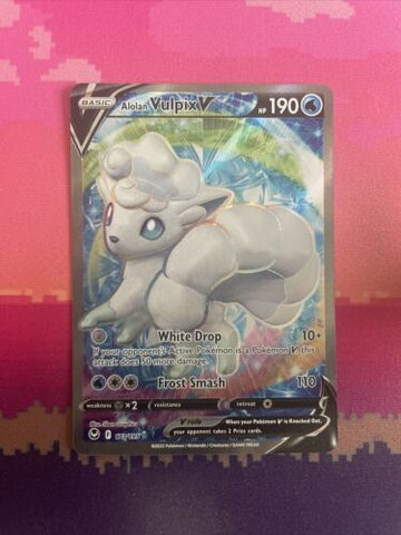 Pokemon Card Vulpix V 173/195 Silver Tempest Ultra Rare Near Mint