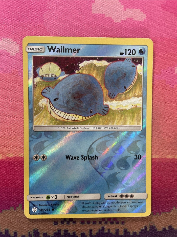 Pokemon Card Wailmer Cosmic Eclipse Reverse Holo 45/236 Near Mint