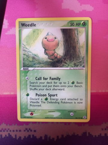 Pokemon Card Weedle EX FireRed Common 86/112 Near Mint
