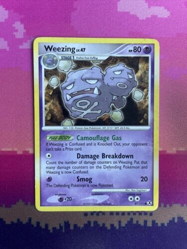 Pokemon Card Weezing Rising Rivals Common 87/111 Light Play Cond