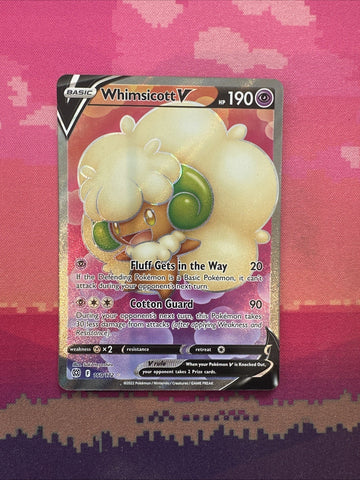 Pokemon Card Whimsicott V 160/172 Ultra Rare Brilliant Stars Near Mint