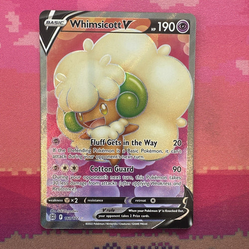 Pokemon Card Whimsicott V 160/172 Ultra Rare Brilliant Stars Near Mint