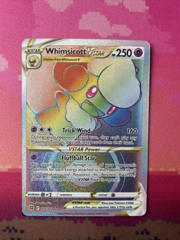 Pokemon Card Whimsicott VSTAR 175/172 Secret Rare Near Mint