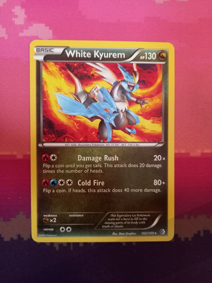 Pokemon Card White Kyurem Boundaries Crossed 102/149 Near Mint