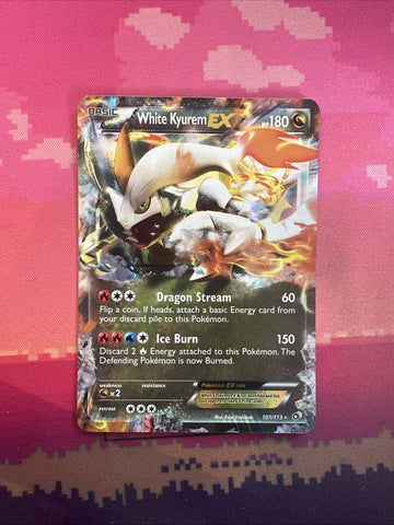 Pokemon Card White Kyurem EX 101/113 Ultra Rare Legendary Treasures Near Mint