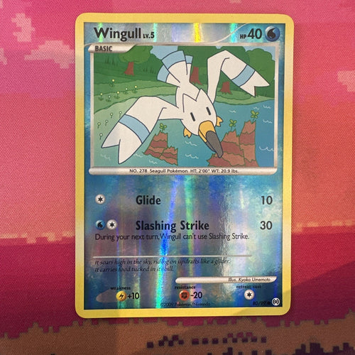 Pokemon Card Wingull Arceus Reverse Holo Common 80/99 Light Play