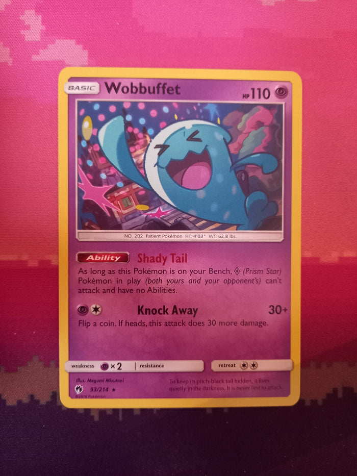 Pokemon Card Wobbuffet Lost Thunder 93/214 Near Mint