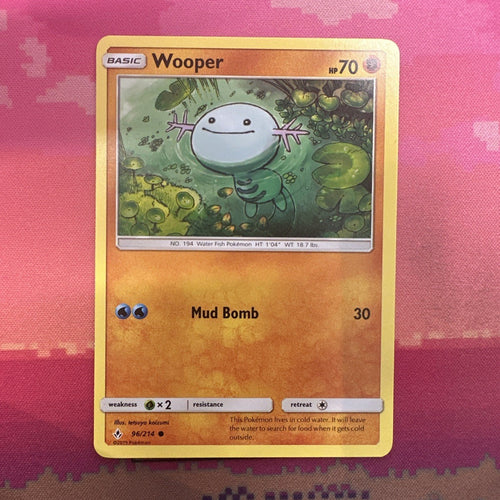 Pokemon Card Wooper Unbroken Bonds Common 96/214 Near Mint