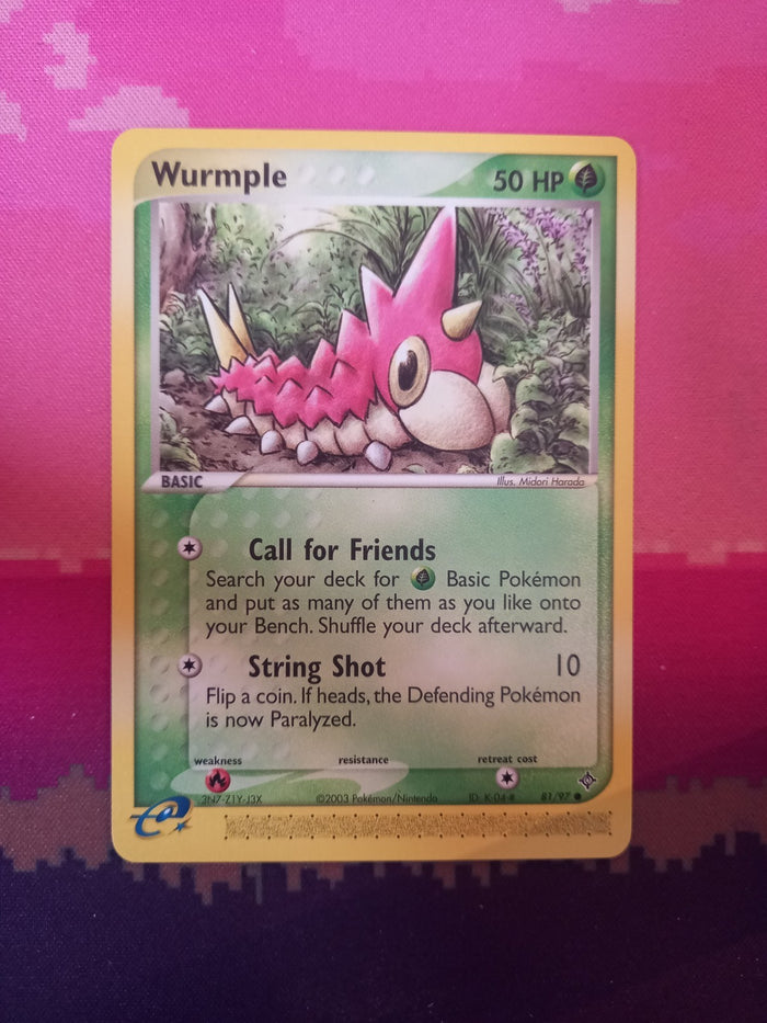Pokemon Card Wurmple Dragon 81/97 Near Mint