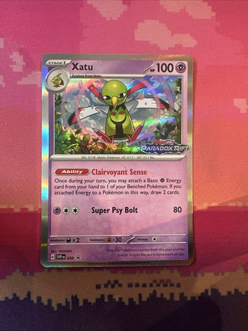 Pokemon Card Xatu 059 Black Star Promo Paradox Rift Near Mint