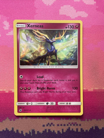 Pokemon Card Xerneas Crimson Invasion Holo Rare 73/111 Near Mint