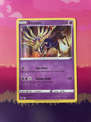 Pokemon Card Xerneas Vivid Voltage Holo Rare 078/185 Near Mint