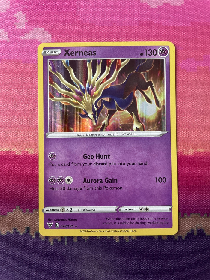 Pokemon Card Xerneas Vivid Voltage Holo Rare 078/185 Near Mint