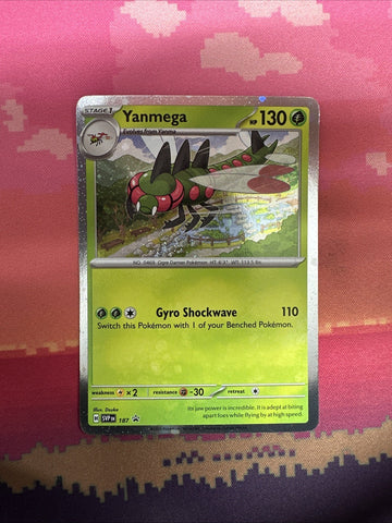 Pokemon Card Yanmega 187 Black Star Promo Cosmo Holo NM