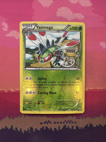 Pokemon Card Yanmega Dragons Exalted Reverse Holo Rare 5/124 Near Mint