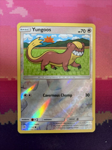 Pokemon Card Yungoos 180/236 Reverse Holo Unified Minds Near Mint