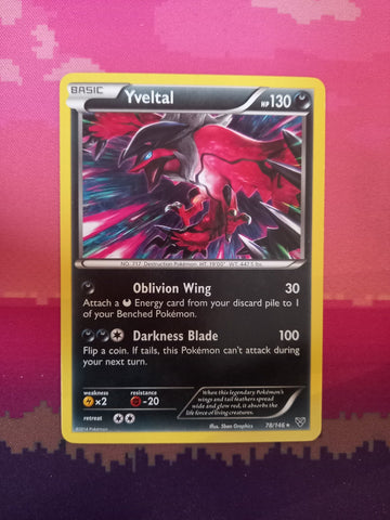 Pokemon Card Yveltal XY Base Set 78/146 Near Mint