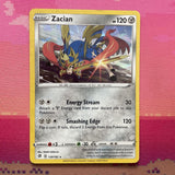 Pokemon Card Zacian Rebel Clash Cracked Ice Holo Rare 139/192 Near Mint