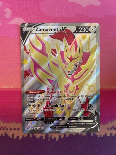 Pokemon Card Zamazenta V SWSH293 Black Star Promo Shiny Near Mint
