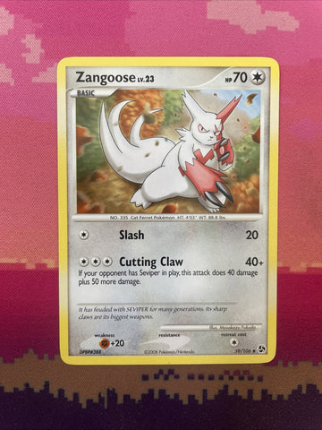 Pokemon Card Zangoose Great Encounters Uncommon 59/106 Near Mint