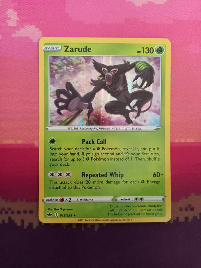 Pokemon Card Zarude Chilling Reign Holo Rare 019/198 Near Mint