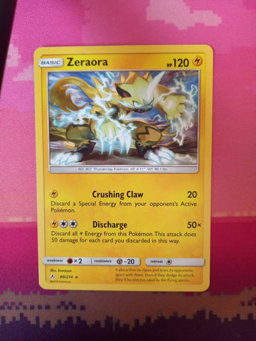 Pokemon Card Zeraora Unbroken Bonds Rare 60/214 Near Mint