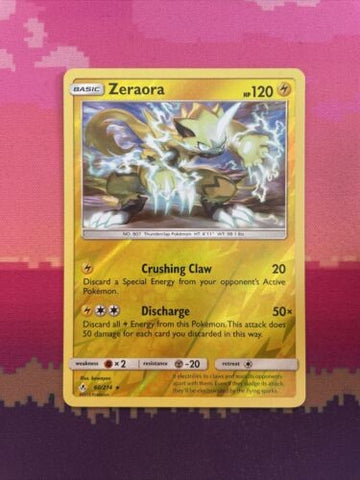 Pokemon Card Zeraora Unbroken Bonds Reverse Holo Rare 60/214 Near Mint