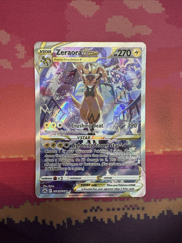 Pokemon Card Zeraora VSTAR GG43/GG70 Galarian Gallery Crown Zenith Near Mint