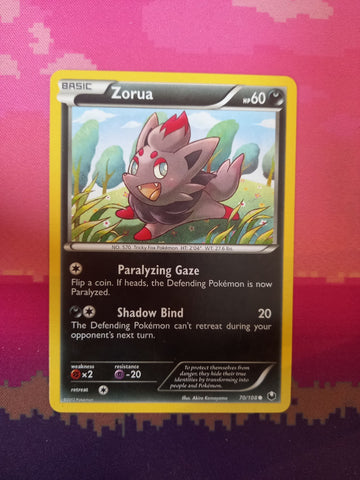 Pokemon Card Zorua Dark Explorers 70/108  Near Mint