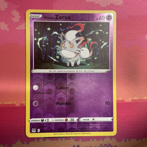 Pokemon Card Zorua Lost Origin Reverse Holo 075/196 Near Mint