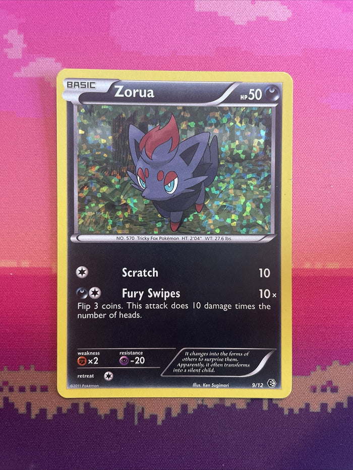 Pokemon Card Zorua McDonalds 2011 9/12 Holo Near Mint