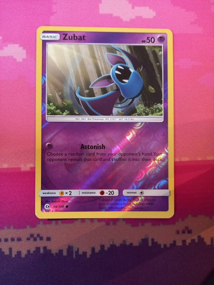 Pokemon Card Zubat Sun & Moon Reverse Holo 54/149 Near Mint