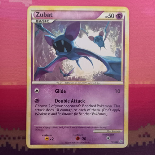 Pokemon Card Zubat Unleashed Common 70/95 Near Mint