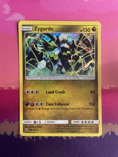 Pokemon Card Zygarde Burning Shadows Holo Rare 100/147 Near Mint