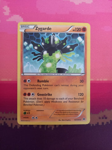 Pokemon Card Zygarde Cracked Ice Holo Rare 53/124 Near Mint