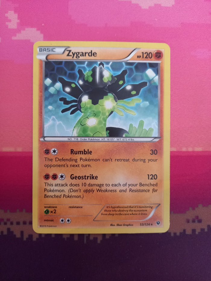 Pokemon Card Zygarde Cracked Ice Holo Rare 53/124 Near Mint