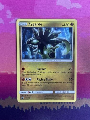 Pokemon Card Zygarde Dragon Majesty Uncommon 49/70 Near Mint (back)