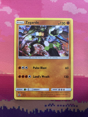 Pokemon Card Zygarde SM15 Black Star Promo Cosmo Holo Near Mint