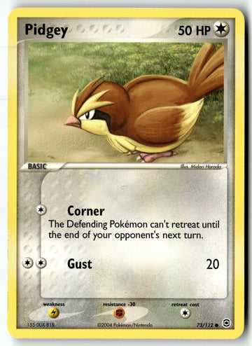 Pokemon Card Pidgey LP FireRed & LeafGreen Common 73/112
