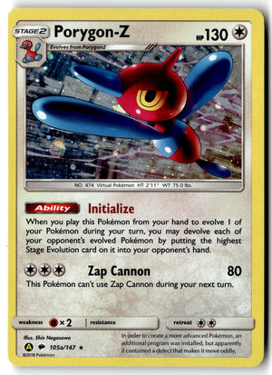 Pokemon Card Porygon-Z LP Alternate Art Promos Promo 105a/147