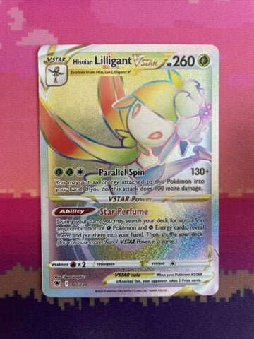 Pokemon Cards Hisuan Lilligant VSTAR 190/189 Secret Rainbow Rare Near Mint