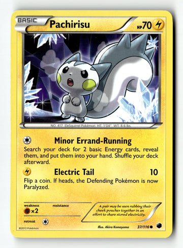 Pokemon Card Pachirisu Normal LP Plasma Freeze 37/116