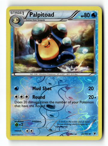 Pokemon Card Palpitoad Reverse Holo LP Noble Victories 23/101
