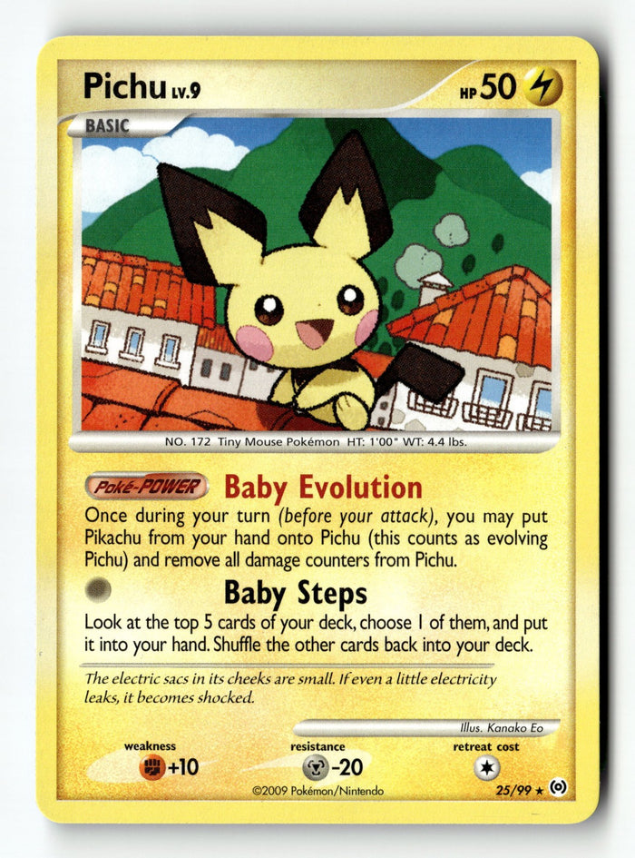 Pokemon Card Pichu Normal LP Arceus 25/99